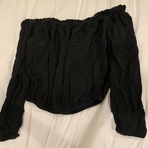 Brandy Melville black long sleeve off the shoulder
